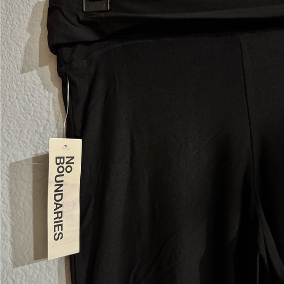 No Boundaries Foldover Black Flared Pants Leggings - Picture 5 of 5